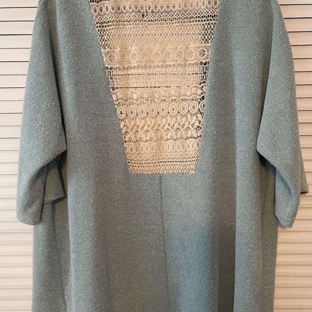 Lace detail sweater